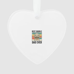 Beste Doodle Papa Ooit Vintage Hond Shirt Ontwerp_ Ornament