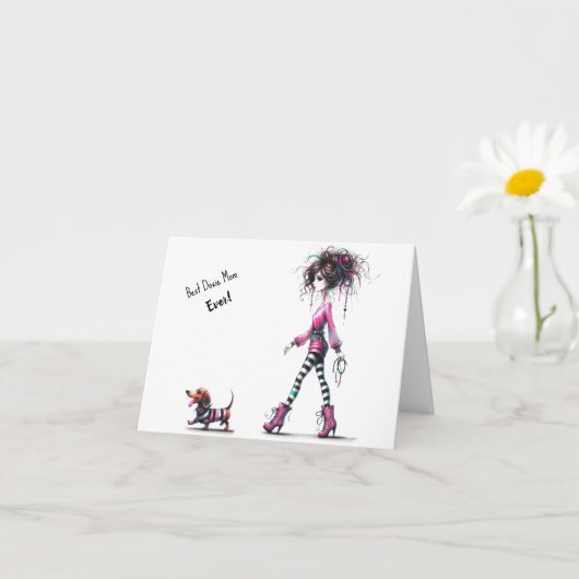 Beste Doxie Moeder Moederdag Kaart (Kleine Plant)