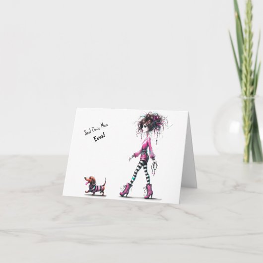 Beste Doxie Moeder Moederdag Kaart (Voorkant)