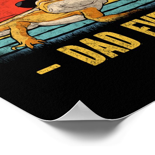 Beste draak pap ooit zonsondergang poster (Hoek)