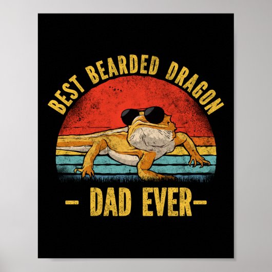 Beste draak pap ooit  zonsondergang poster (Voorkant)