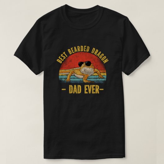 Beste draak pap ooit  zonsondergang t-shirt (Design voorkant)