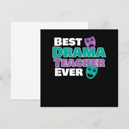Beste dramaleraar ooit acter acter acter bedankkaart (Voorkant / Achterkant)