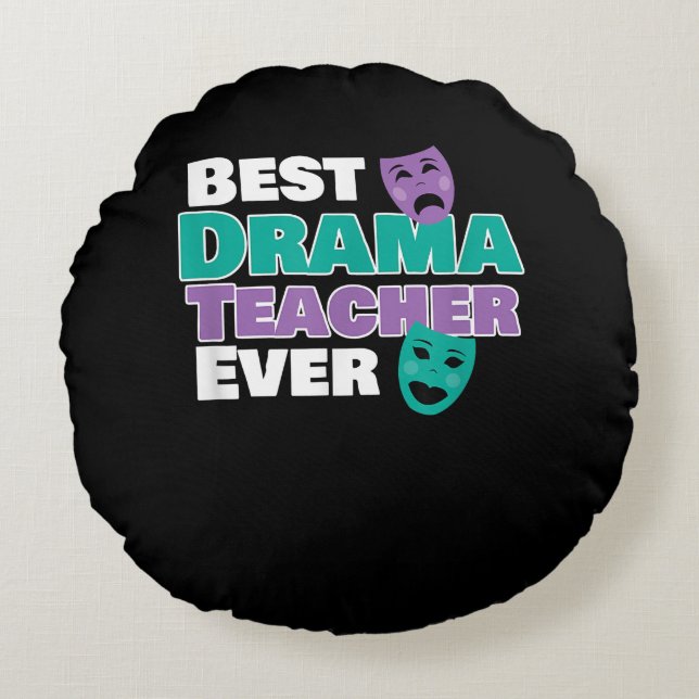 Beste dramaleraar ooit na acteercoach rond kussen (Voorkant)