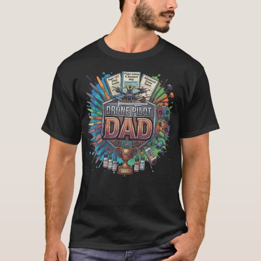 Beste dronepiloot vader Fpv Quadcopter T-shirt (Voorkant)