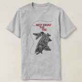 BESTE DRUG VISSEN LINE TUG ZWART ROOD T-SHIRT (Design voorkant)