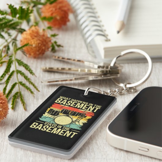 Beste Drummen voor Drummer Bass Drum Sleutelhanger (Voorkant Rechts)