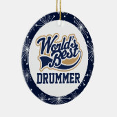 Beste Drummer-muziekcadeautje Keramisch Ornament (Rechts)