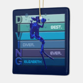 Beste duiker ooit  voor vrouwen keramisch ornament (Links)