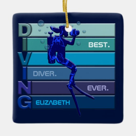 Beste duiker ooit  voor vrouwen keramisch ornament (Voorkant)