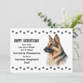 Beste Duitse Herder Hond Papa Vaderdag Custom Feestdagenkaart (Staand voorkant)