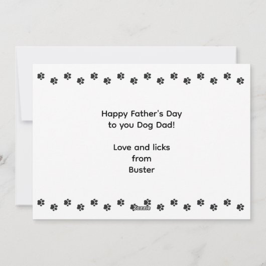 Beste Duitse Herder Hond Papa Vaderdag Custom Feestdagenkaart (Achterkant)