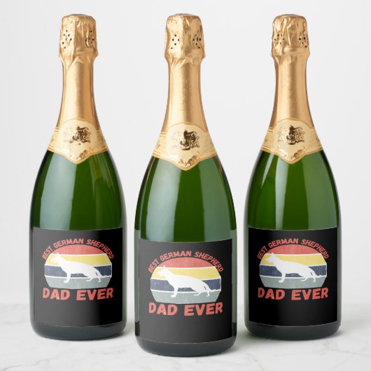 Beste Duitse Herder vader ooit citeren Grappige He Sparkling Wijnetiket (Flessen)