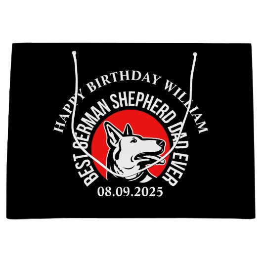 Beste Duitse herder vader ooit verjaardagscadeau Groot Cadeauzakje (Voorkant)