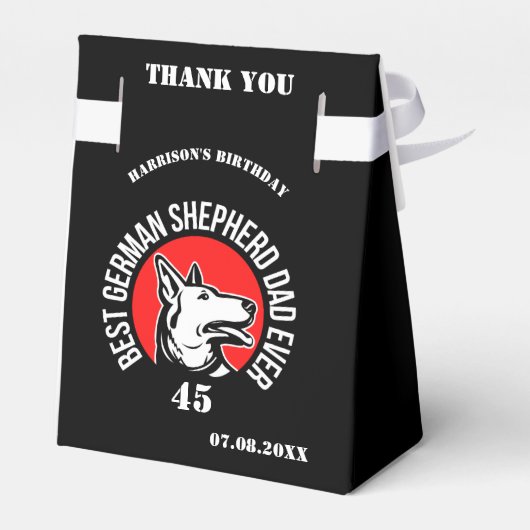 Beste Duitse herder vader ooit voorkeur dozen Bedankdoosjes (Achterkant)
