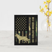 Beste Duitse Herdershond Vader Camouflage Amerikaa Kaart (Gele Bloem)