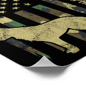 Beste Duitse Herdershond Vader Camouflage Amerikaa Poster (Hoek)