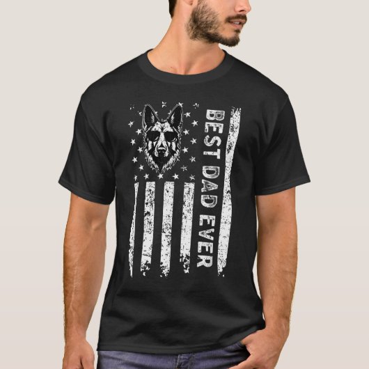 Beste Duitse Herdershond Vader Ooit Vaderdag VS T-shirt (Voorkant)