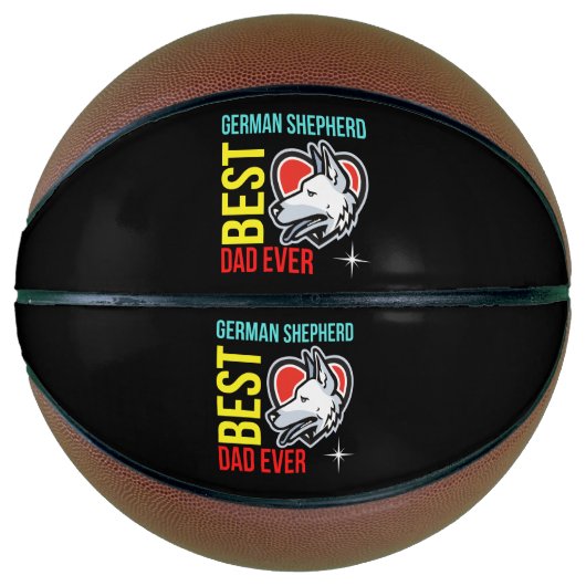 Beste Duitse herdervader ooit, hond pap Gift Basketbal (Voorkant)