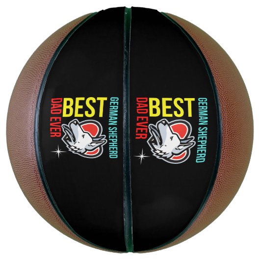 Beste Duitse herdervader ooit, hond pap Gift Basketbal (Verticaal)
