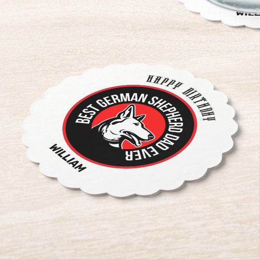 Beste Duitse herdervader ooit Kartonnen Onderzetters (Gekanteld)