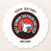 Beste Duitse herdervader ooit Kartonnen Onderzetters (Voorkant)