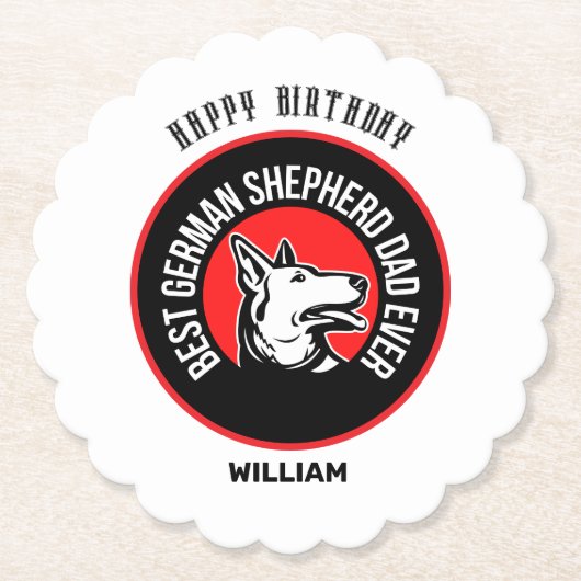 Beste Duitse herdervader ooit Kartonnen Onderzetters (Voorkant)