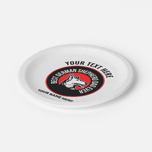 Beste Duitse herdervader ooit Papieren Bordje (Gekanteld)