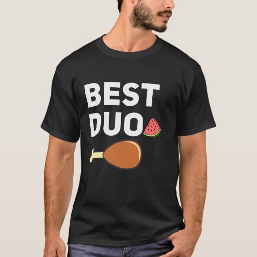 Beste Duo Funny Fried Chicken Watermelon T Shirt (Voorkant)