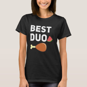 Beste Duo Grappige Gebakken Kip Watermeloen T-shirt