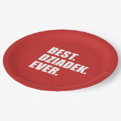 Beste Dziadek ooit Poolse Grootvaderfeest Papieren Bordje (Gekanteld)