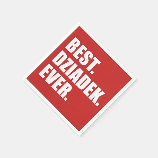 Beste Dziadek ooit Poolse Grootvaderfeest Servetten (Hoek)