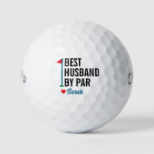Beste echtgenoot door par gepersonaliseerde gift golfballen (Voorkant)