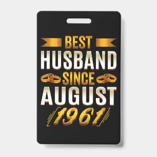 Beste echtgenoot grappig 59ste verjaardag ouders badge