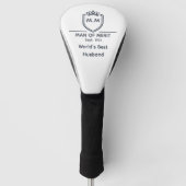 Beste echtgenoot monogram eerste letter naam man v golfheadcover (Voorkant)
