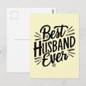 Beste echtgenoot ooit  briefkaart (Voorkant / Achterkant)