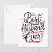 Beste echtgenoot ooit briefkaart (Voorkant / Achterkant)