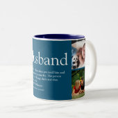 Beste echtgenoot ooit Definitie 4 Fotocollage Tweekleurige Koffiemok (Voorkant rechts)