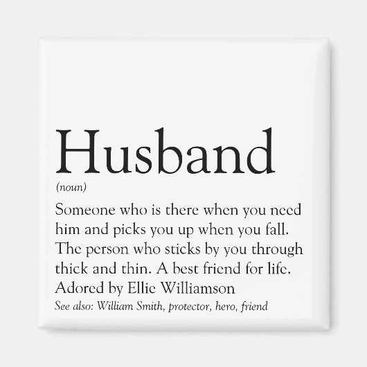 Beste echtgenoot ooit definitie magneet (Voorkant)