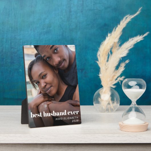 Beste echtgenoot ooit Persoonlijke foto Fotoplaat (Zijkant)