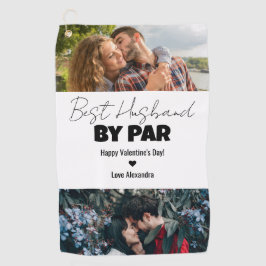 Beste echtgenoot op par Happy Valentijnsdag golfer Golfhanddoek