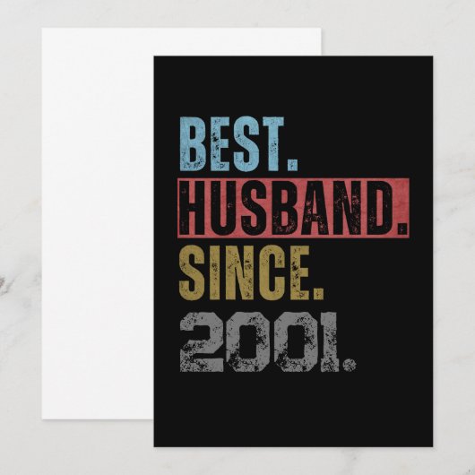 BESTE ECHTGENOOT SINDS 2001 PERSOONLIJK  KAART (Voorkant / Achterkant)