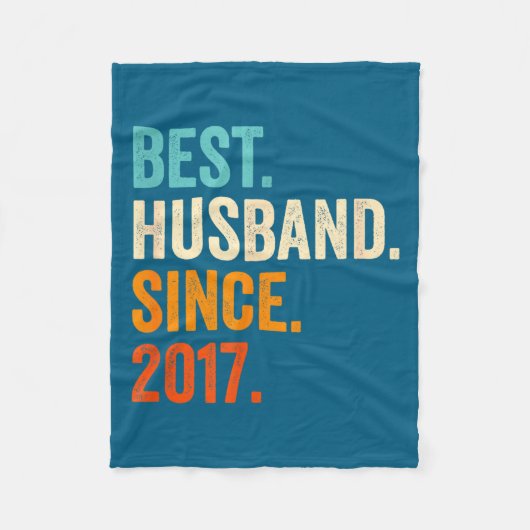 Beste echtgenoot sinds 2017 8e huwelijk fleece deken (Voorkant)