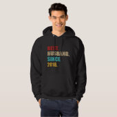 Beste echtgenoot sinds 2018 4de huwelijksverjaarda hoodie (Voorkant volledig)