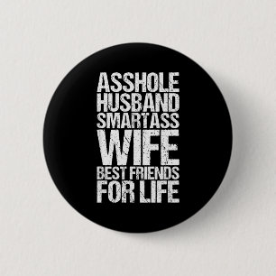 Beste echtgenoot Slimme vrouw Vriend Leven Ronde Button 5,7 Cm