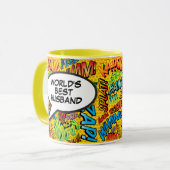 Beste echtgenoot ter wereld Cool Modern Leuk Strip Mok (Voorkant links)