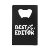 Beste editor - Film Crew Gift Creditkaart Flessenopener (Voorkant)