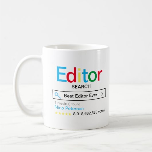 Beste editor ooit Zoekmachine Resultaat Met naam Koffiemok (Links)