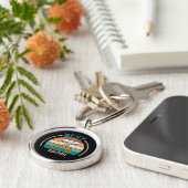 Beste editor - Retro Style Premium Round Sleutelhanger (Zijkant)