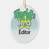 Beste editor van de wereld keramisch ornament (Rechts)